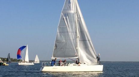 Keelboat racing off Sag Harbor